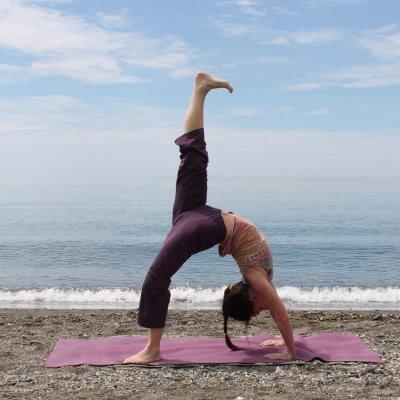 Eka pada urdhva dhanurasana, variation de la roue